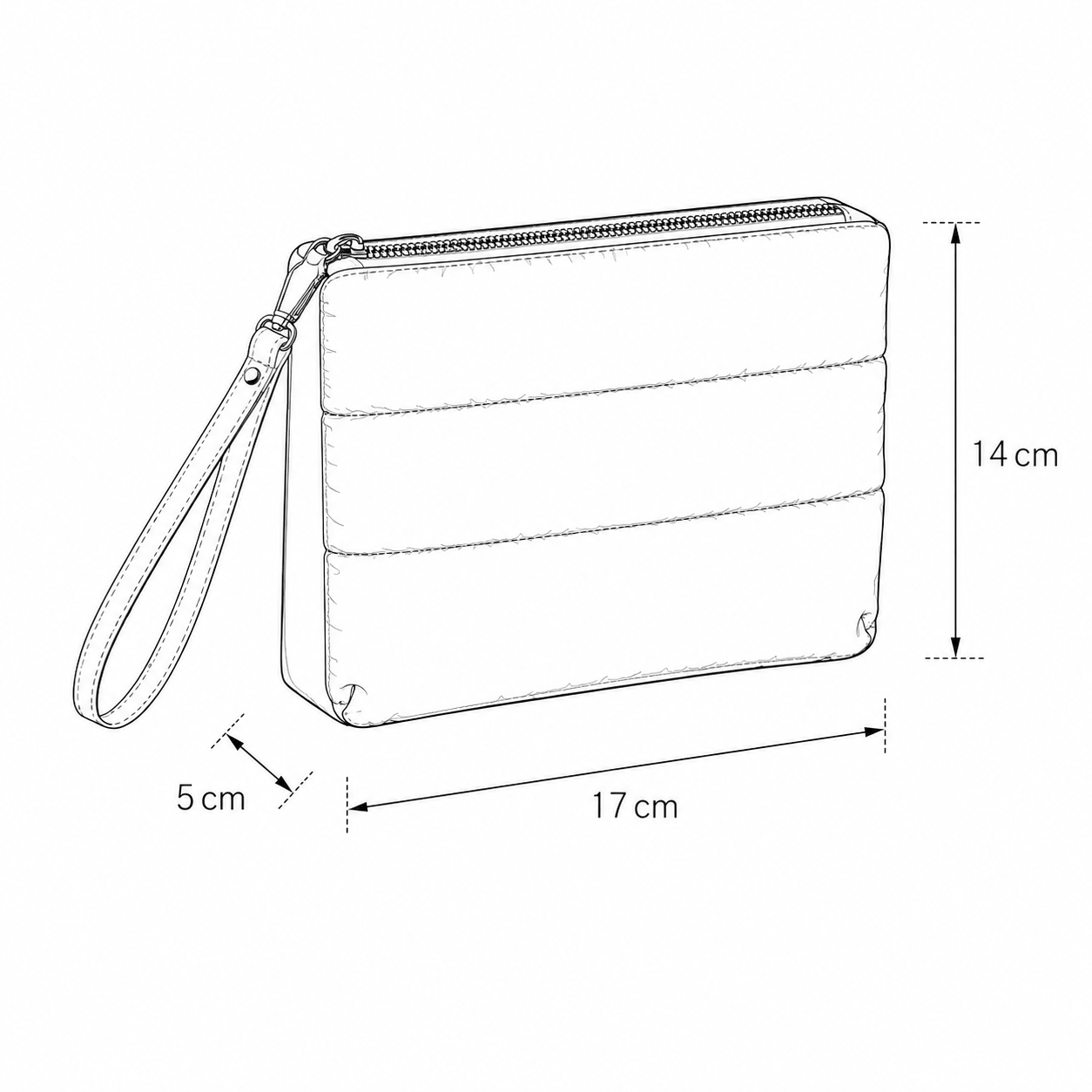 Trousse Puffy - Argent métallisé